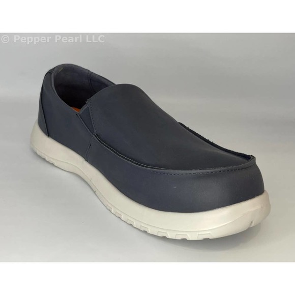 Navy Frisco Pro Oiled Nubuck Men's Size 13 Comfortable Casual Deck Boat Loafer - Picture 7 of 11